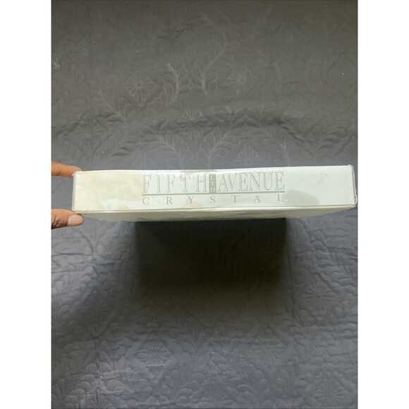 Fifth Avenue Crystal Egg Tray 10 1/2" Round Glass Platter NIB Made In Japan Home - Picture 5 of 10